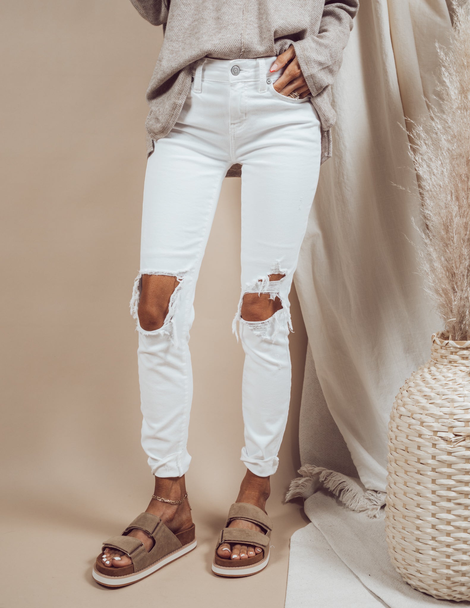 White Smoke Skinny Jeans
