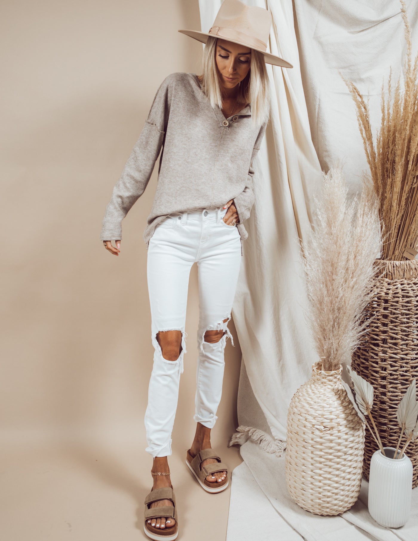 White Smoke Skinny Jeans