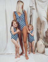 Boardwalk Gingham One Piece in Navy