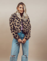 Marianna Leopard Sherpa Jacket