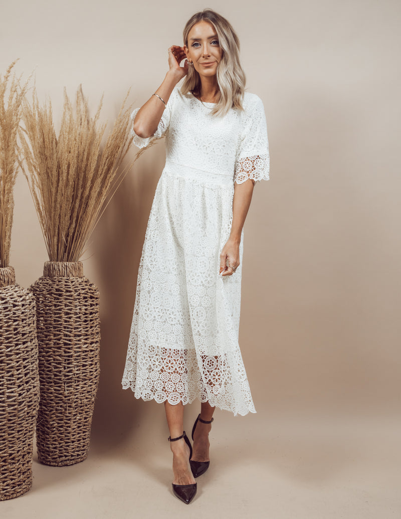 Chandra Lace Midi Dress