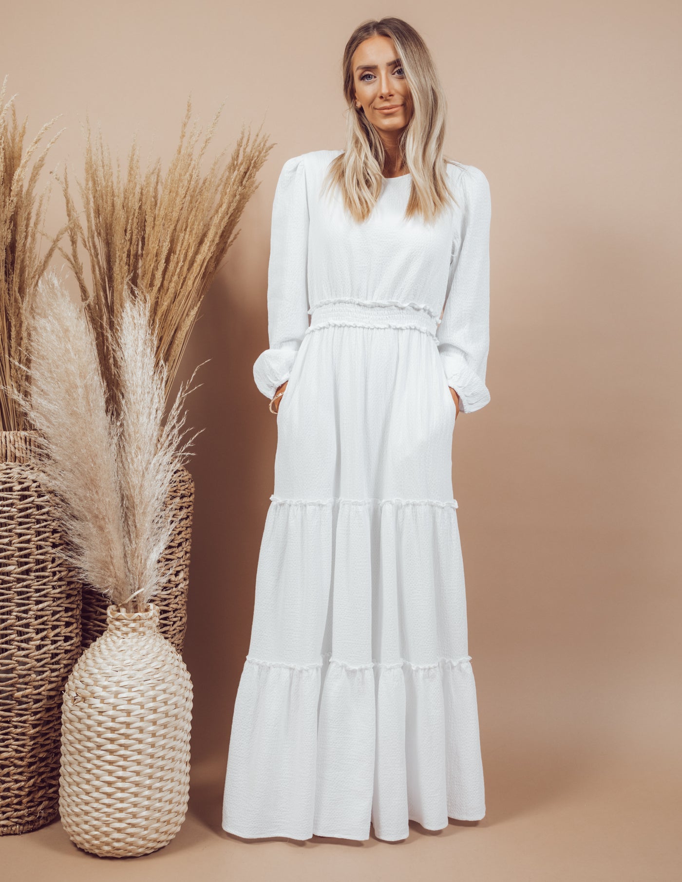 All Dressed in White Maxi Dress