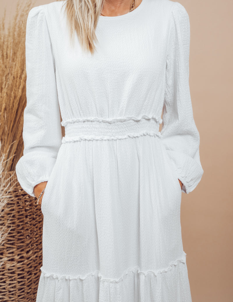 All Dressed in White Maxi Dress