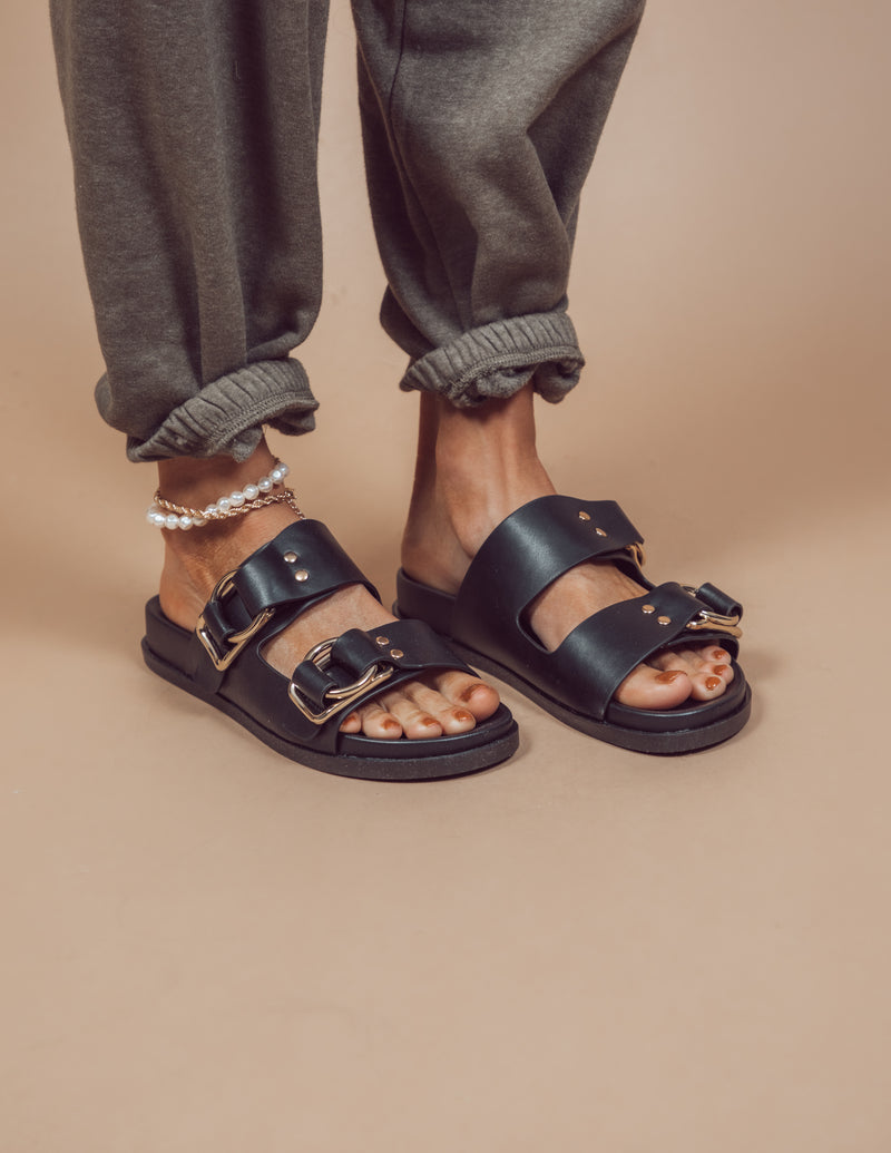 Nina Dual Buckle Sandal