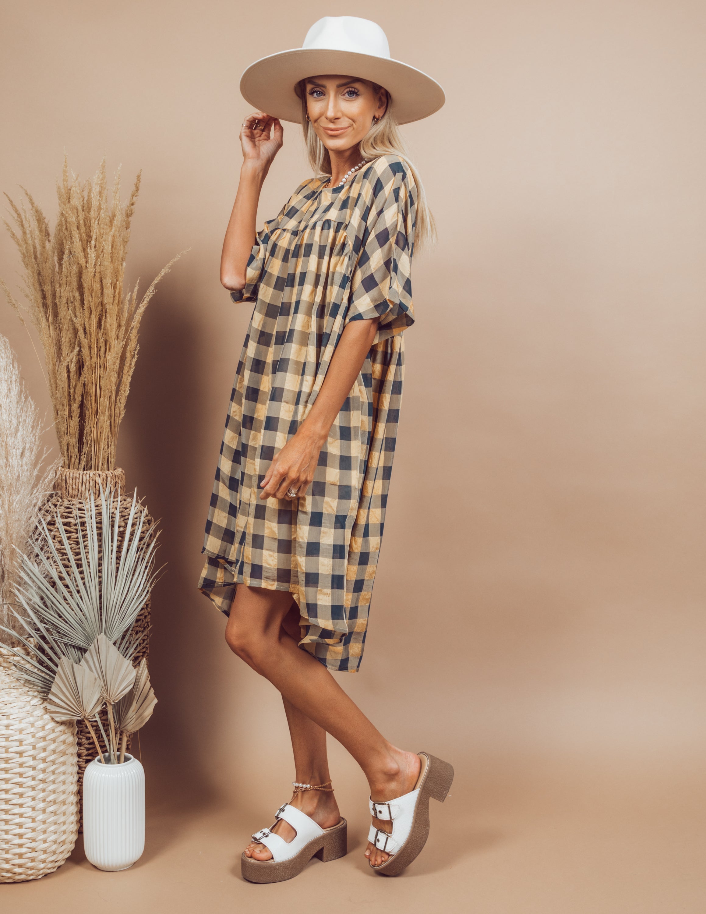 Charmaine Gingham Dress