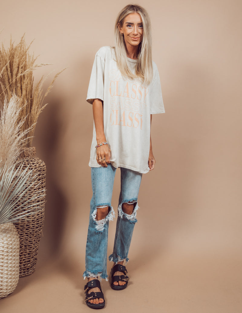 Sassy Classy Graphic Oversize Tee