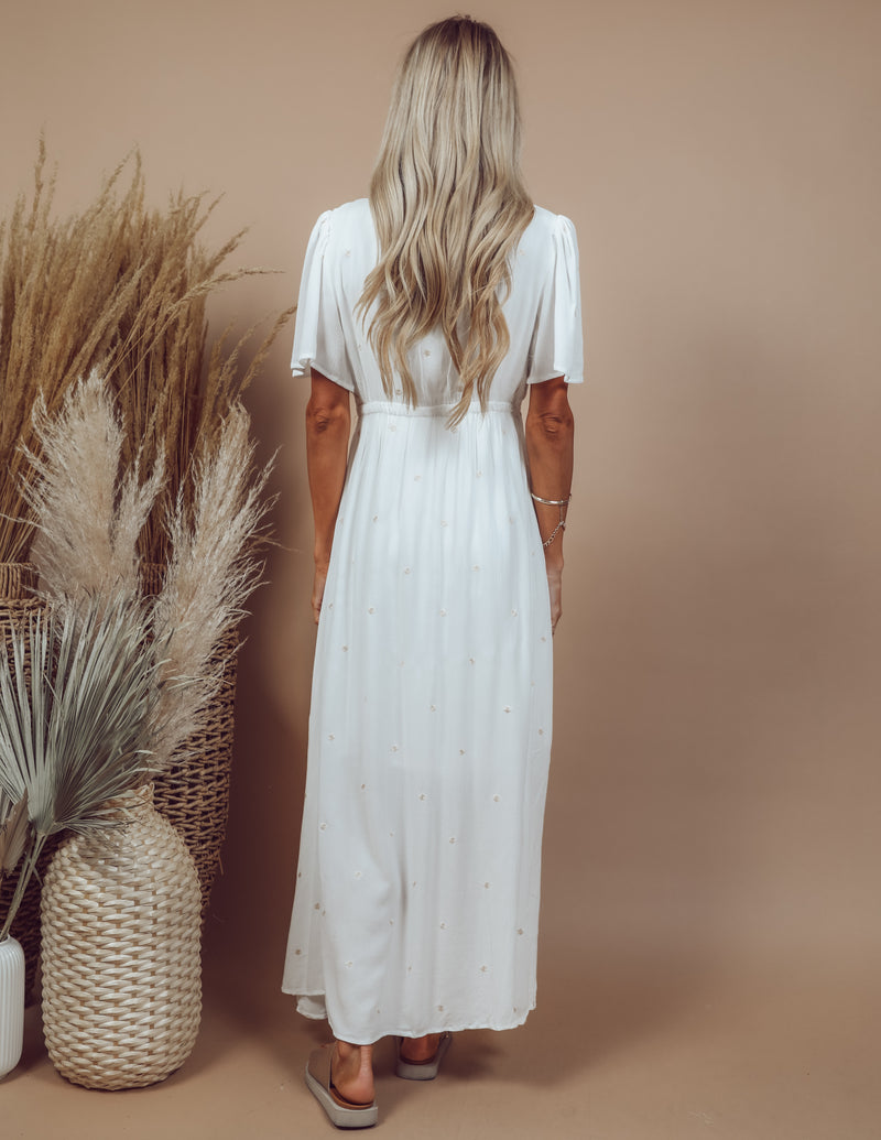Poppy Embroidered Midi Dress