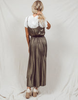 Luster Pleated Dress