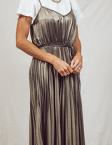 Luster Pleated Dress