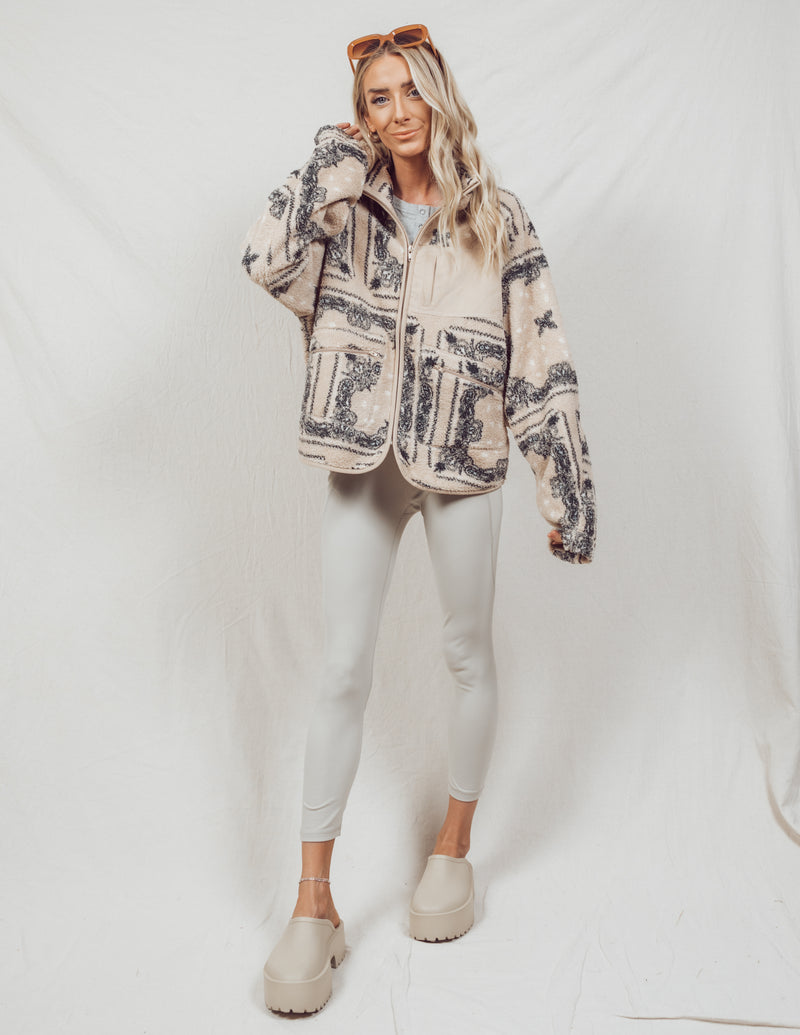 Jack Printed Teddy Jacket