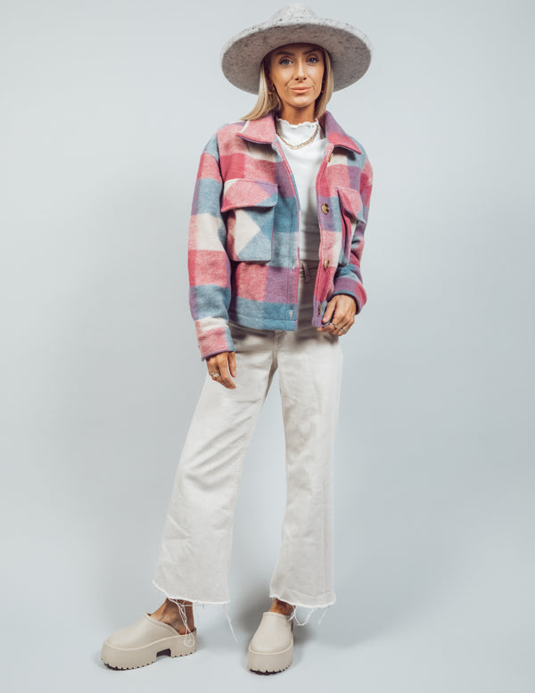 Celestia Plaid Cropped Jacket